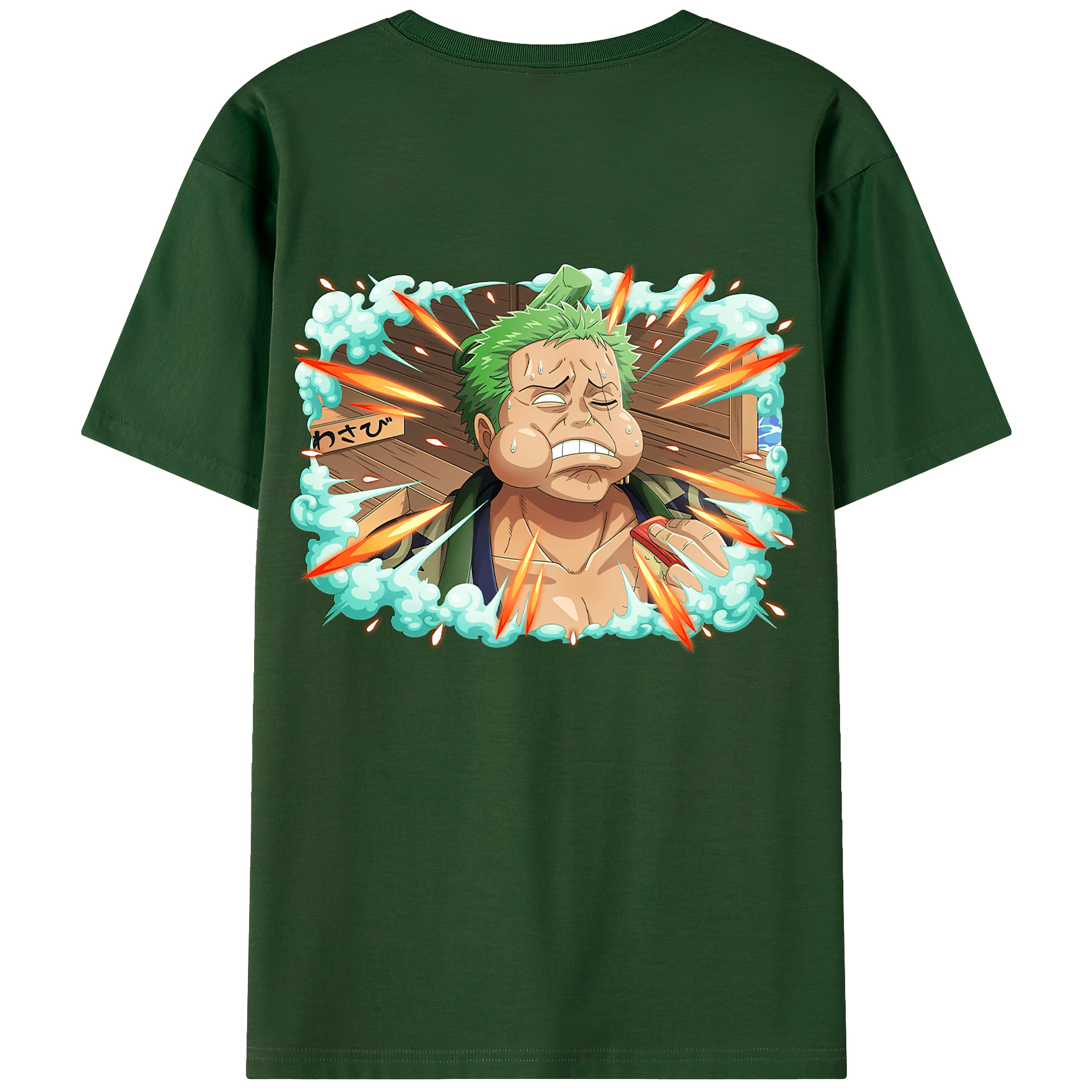 ワンピース ロロノア・ゾロ ONE PIECE Roronoa Zoro 綿100％半袖Tシャツ（背面プリント）